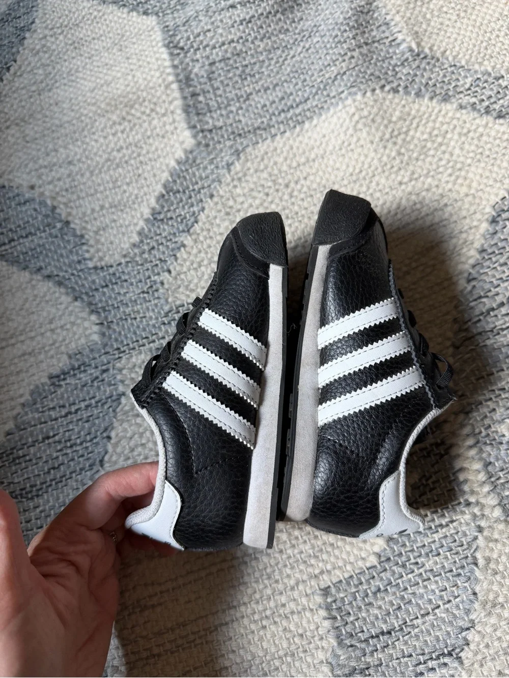 Adidas Shoes Toddler 8K Black Lace Soccer Casual Cool School Park Play